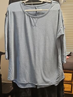 St. John's Bay Navy Blue Active Knit Top